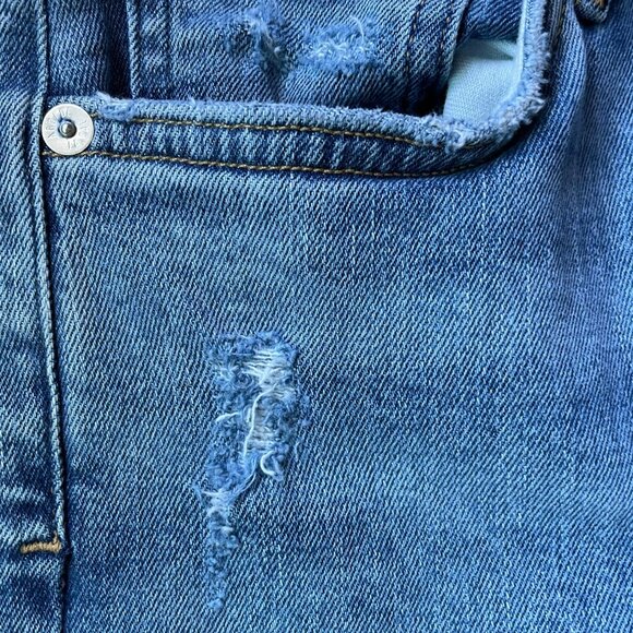 Agolde Sophie Skinny Jeans Size 26 Distressed High Rise Blue Cotton Blend - Picture 6 of 11